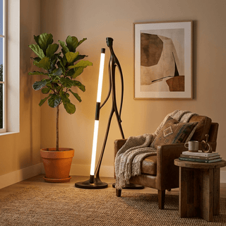 Stride Figure Floor Lamp-Neutral Decor