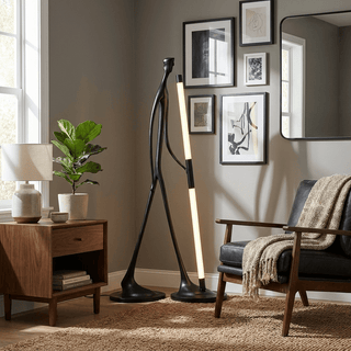 Stride Figure Floor Lamp-Neutral Decor