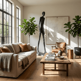 Striding Figure Sculpture-Neutral Decor