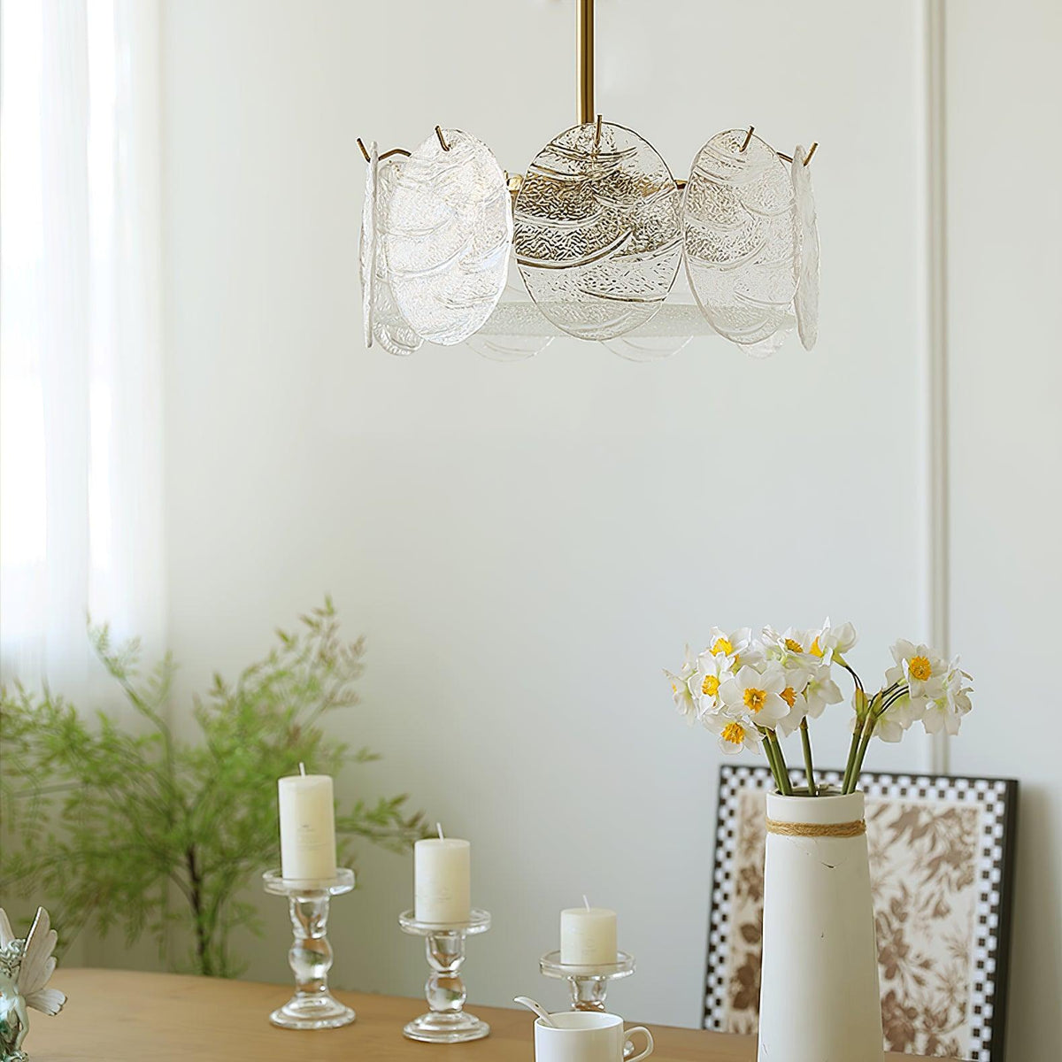 Feline Lampe De Plafond Avec Finition Dorée Et Verre Strié