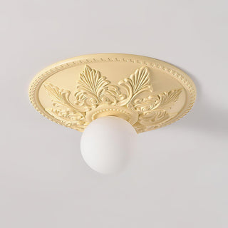 Aero Plafonnier Classique Globe en Résine et Verre-Luire