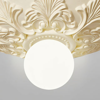 Aero Plafonnier Classique Globe en Résine et Verre-Luire