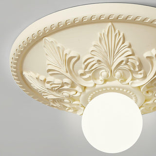 Aero Plafonnier Classique Globe en Résine et Verre-Luire