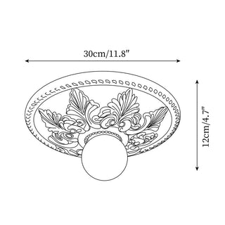 Aero Plafonnier Classique Globe en Résine et Verre-Luire