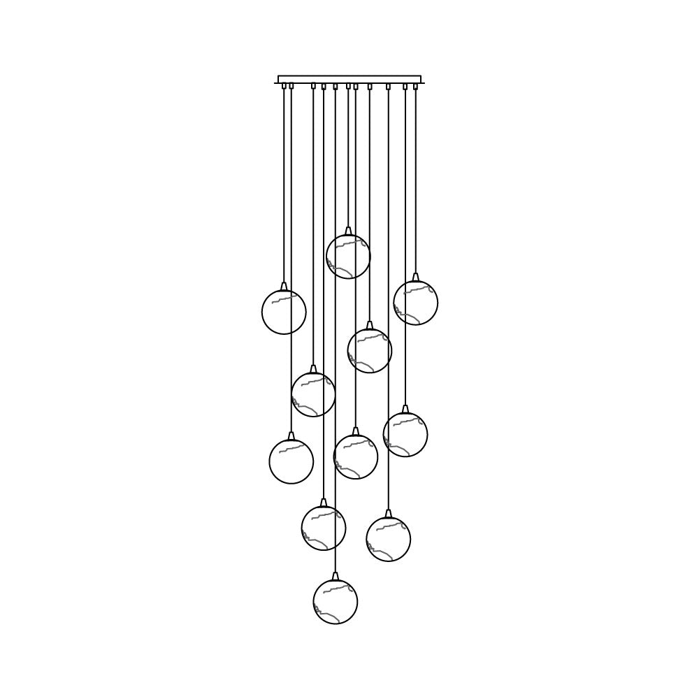 Sultana Chandelier Alabaster Cluster Orb Cascade-Neutral Decor