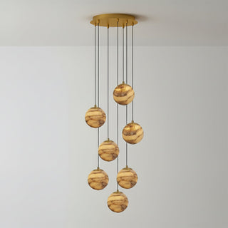 Sultana Alabaster Cluster Chandelier-Neutral Decor