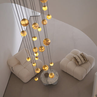 Sultana Alabaster Cluster Chandelier-Neutral Decor