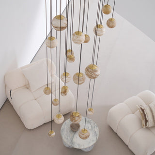 Sultana Alabaster Cluster Chandelier-Neutral Decor