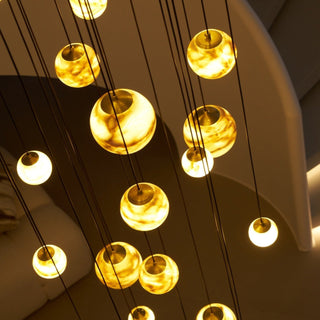 Sultana Alabaster Cluster Chandelier-Neutral Decor