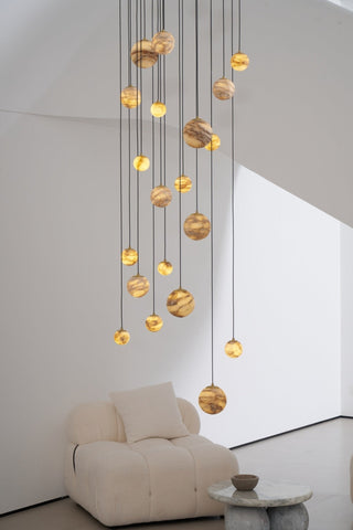 Sultana Alabaster Cluster Chandelier-Neutral Decor