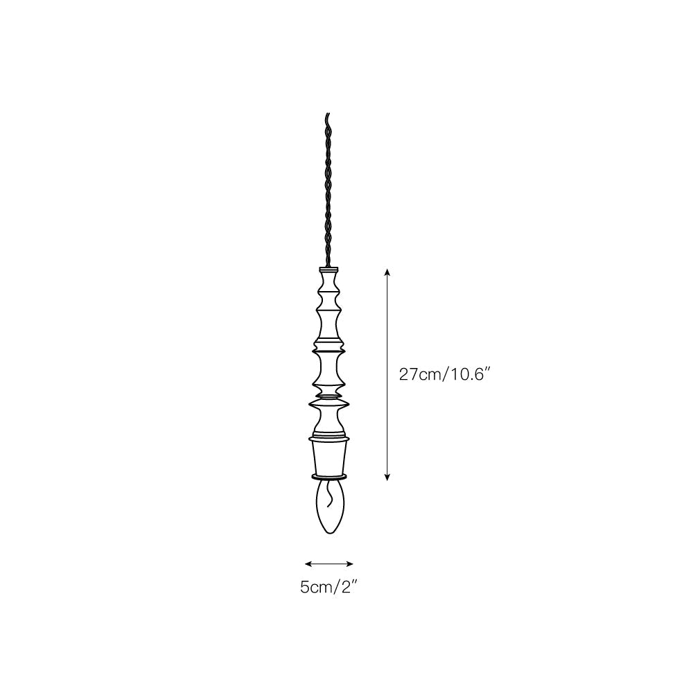 Iraeiel Ancien Minimaliste Bois Suspension
