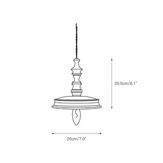Iraeiel Ancien Minimaliste Bois Suspension