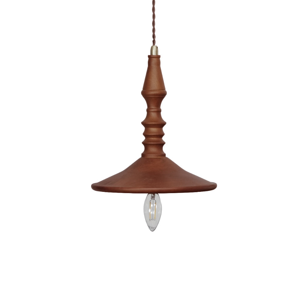 Pendant Lamp Wood Walnut Shade Modern Minimalist Cozy Warm-Neutral Decor