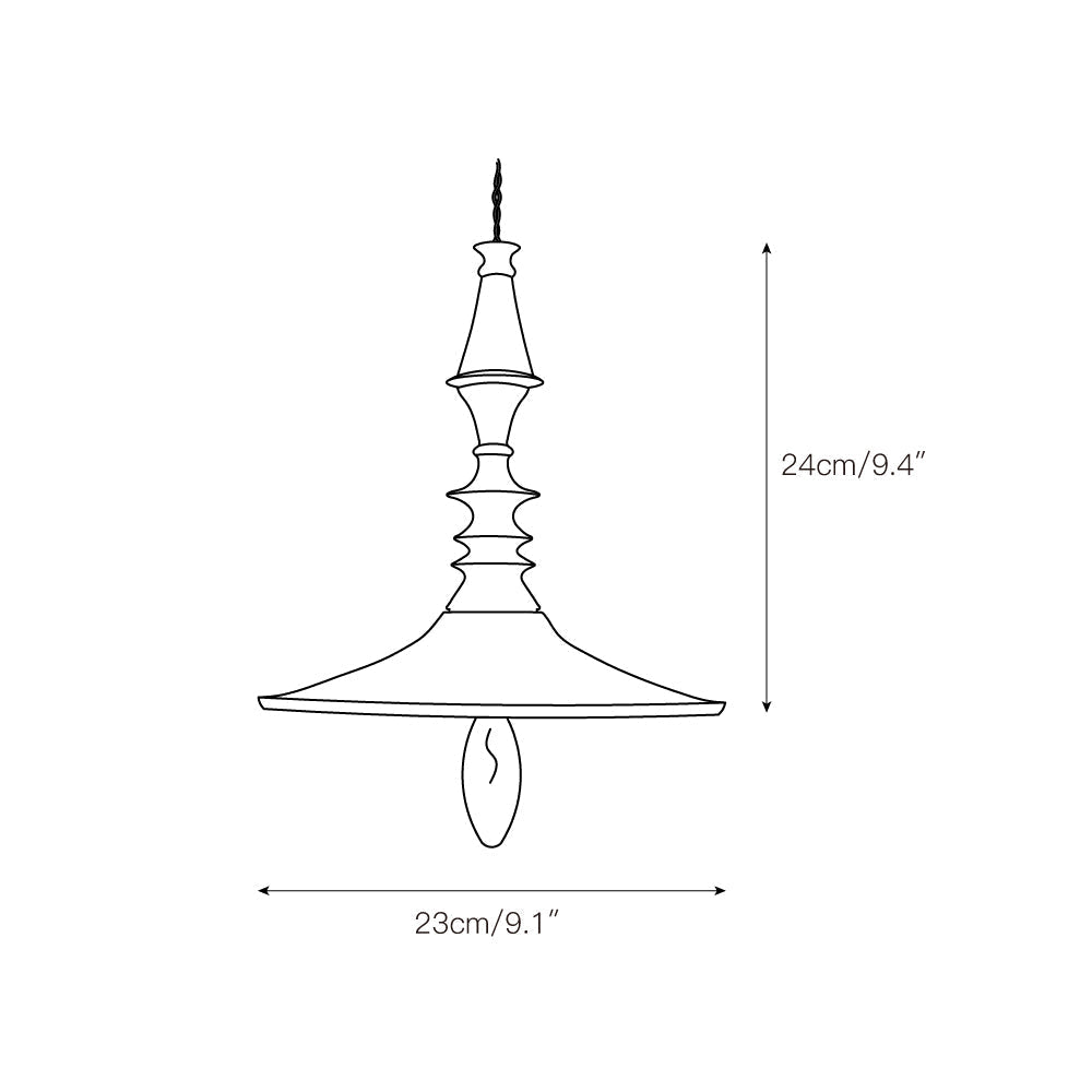 Iraeiel Ancien Minimaliste Bois Suspension