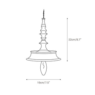 Iraeiel Ancien Minimaliste Bois Suspension