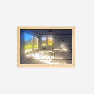 Magdalene Lampe Murale en Bois Art Mural Chien au Soleil
