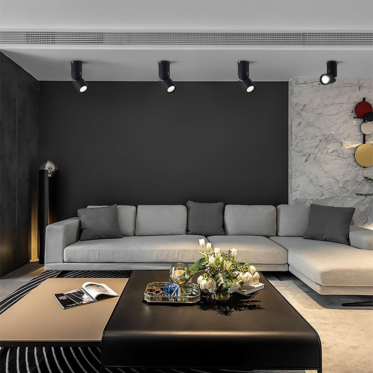 Alva Plafonnier LED Projecteurs Sunny Ajustables
