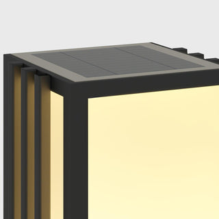 Solara Outdoor Light Rectangular Sunrise Pattern Minimalist Garden-Neutral Decor