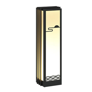 Solara Outdoor Light Rectangular Sunrise Pattern Minimalist Garden-Neutral Decor