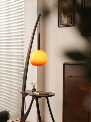 Natura Lampadaire en Bois de Noyer