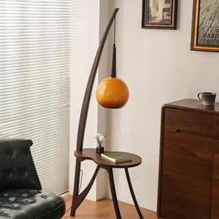Natura Lampadaire en Bois de Noyer