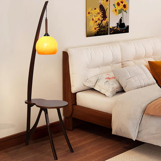 Natura Lampadaire en Bois de Noyer