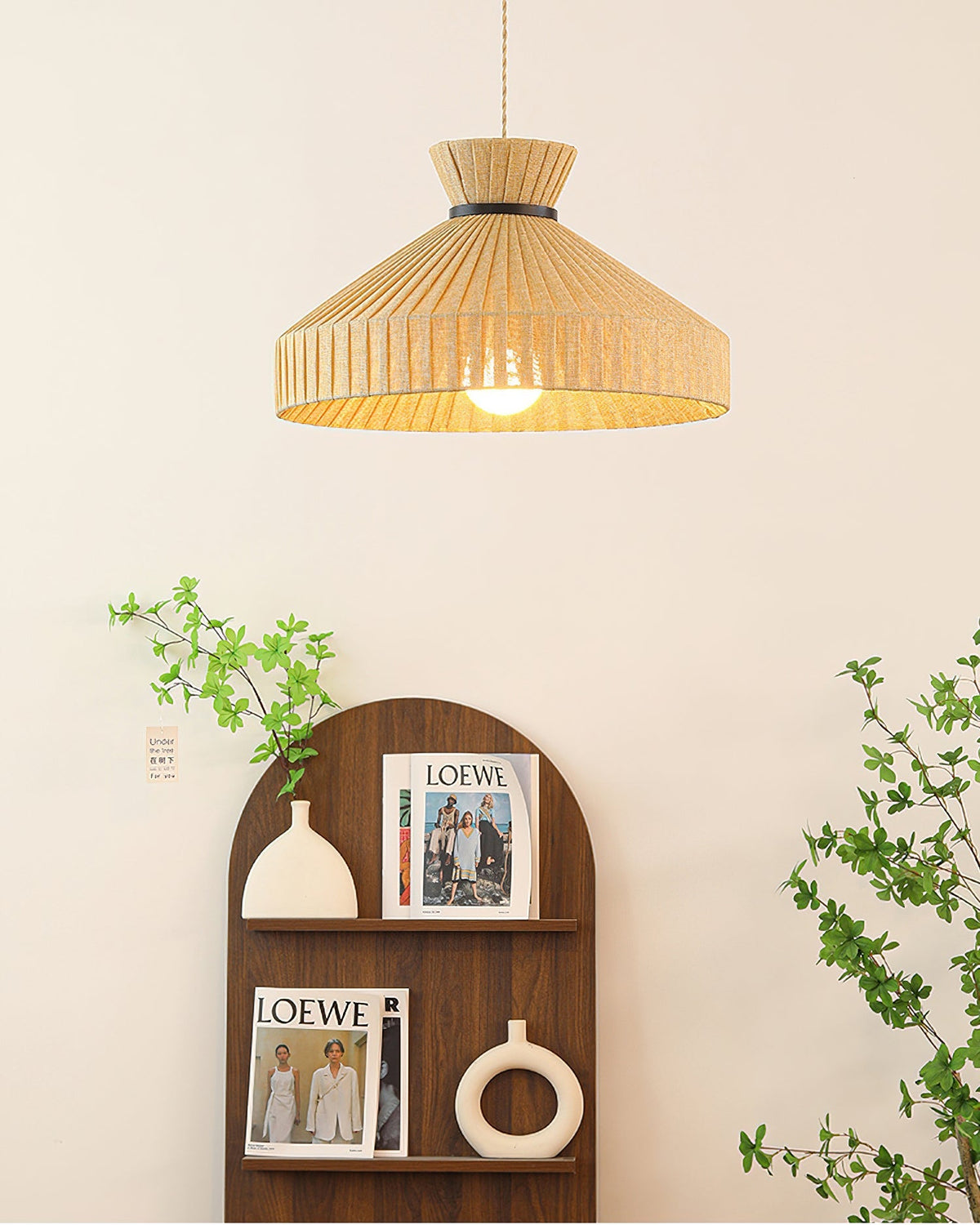 Surora Pendant Light in a living room, complementing the decor.