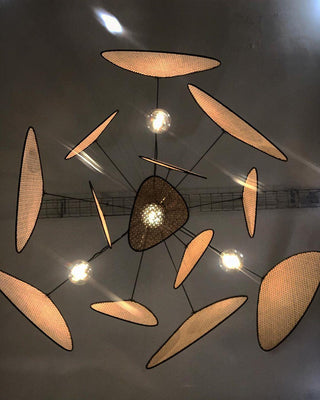 Lustra Suspension Rattan Swag Industrielle