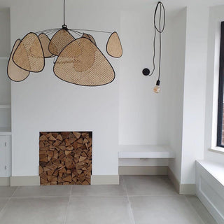 Lustra Suspension Rattan Swag Industrielle