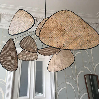 Lustra Suspension Rattan Swag Industrielle
