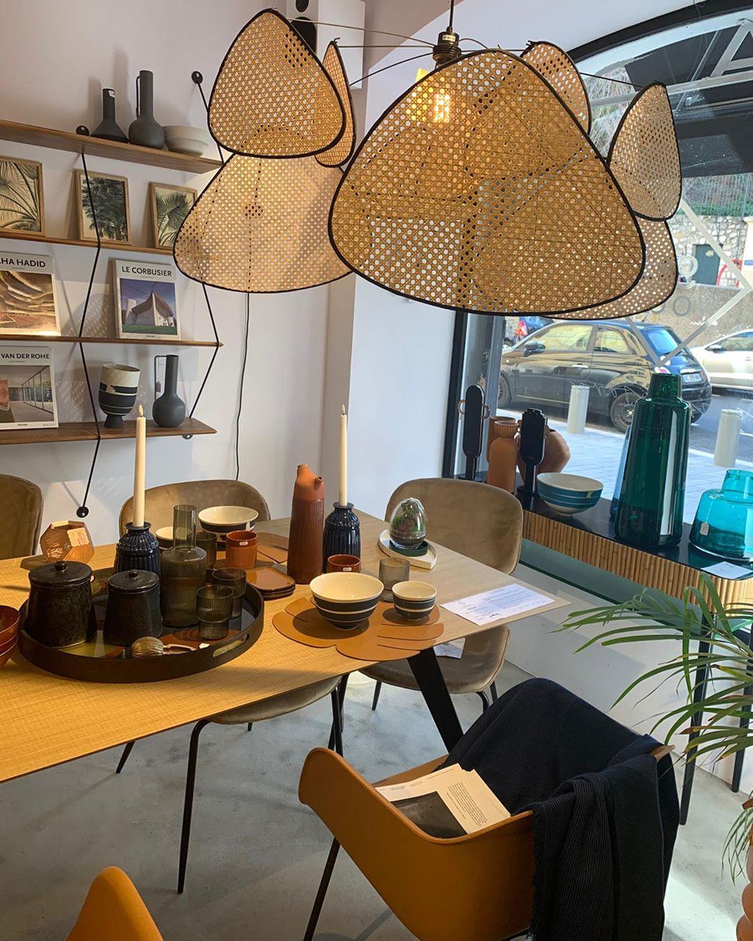 Caselia Suspension Rattan Swag Industrielle