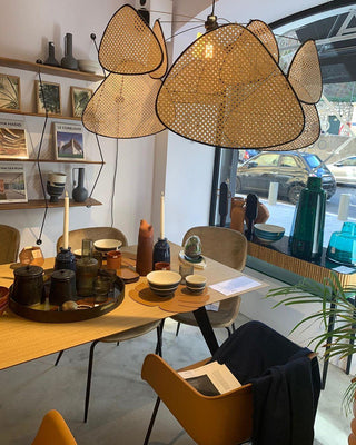 Lustra Suspension Rattan Swag Industrielle