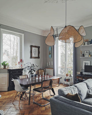 Lustra Suspension Rattan Swag Industrielle