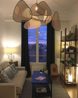 Lustra Suspension Rattan Swag Industrielle