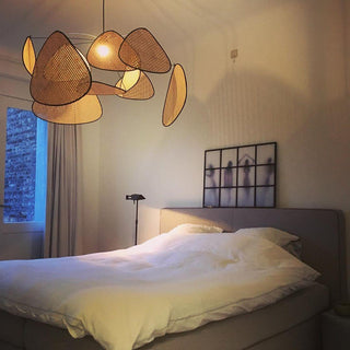 Lustra Suspension Rattan Swag Industrielle