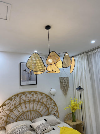 Lustra Suspension Rattan Swag Industrielle