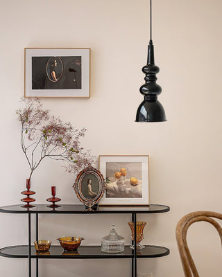 Aurvaror Nordic Art Noir Suspension Lumière