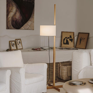 Vindis Lampadaire Bois Tissu