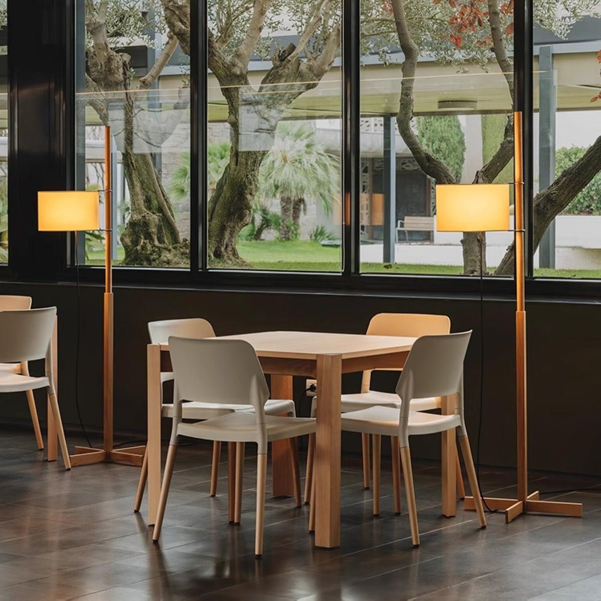 Vindis Lampadaire Bois Tissu
