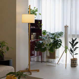 Vindis Lampadaire Bois Tissu