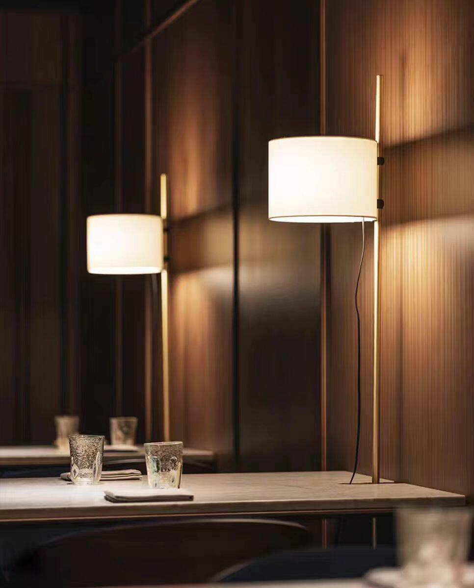 Vindis Lampadaire Bois Tissu