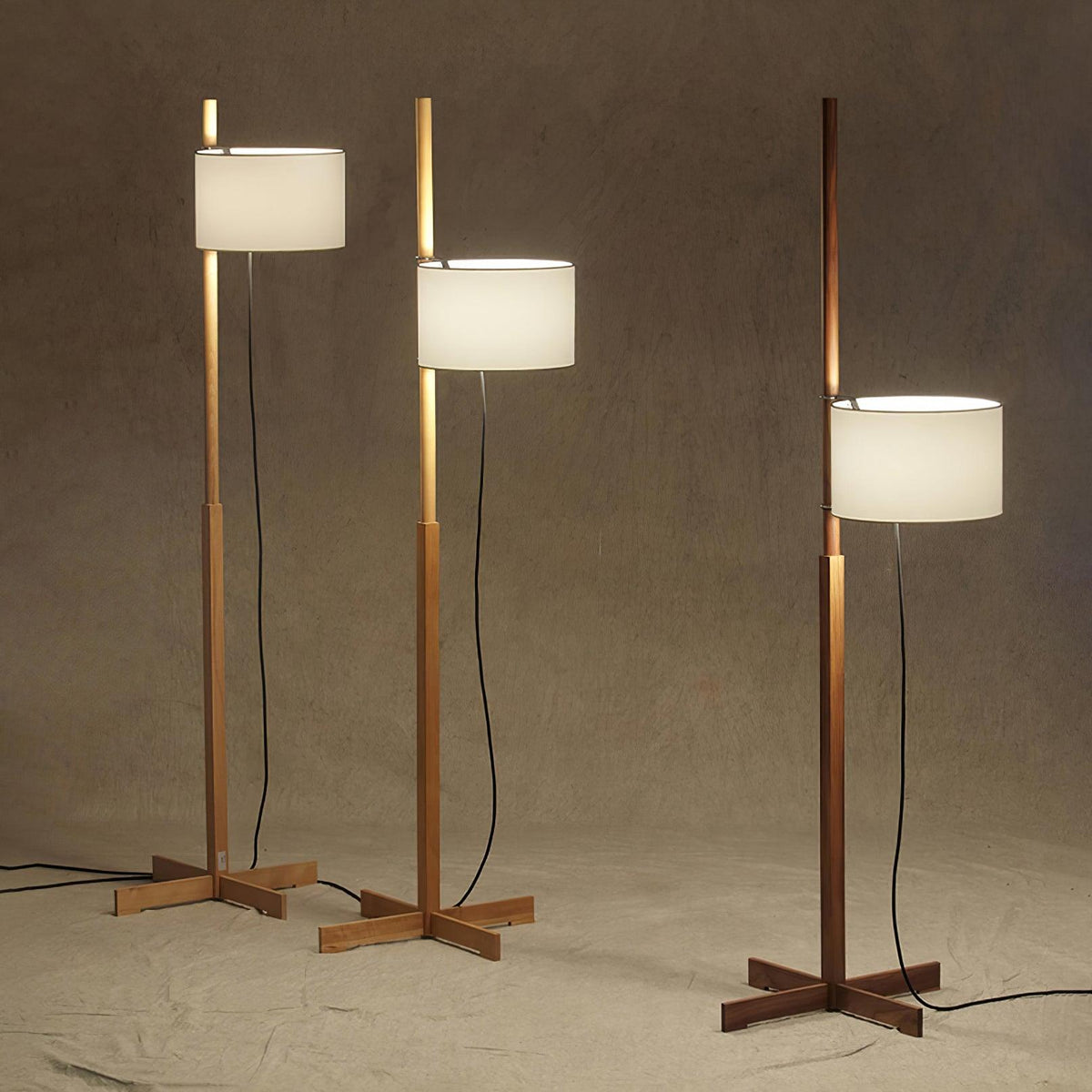 Vindis Lampadaire Bois Tissu