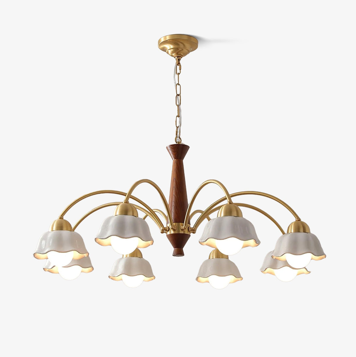 Wilaria Lustre Laiton Bois Opaline Céramique