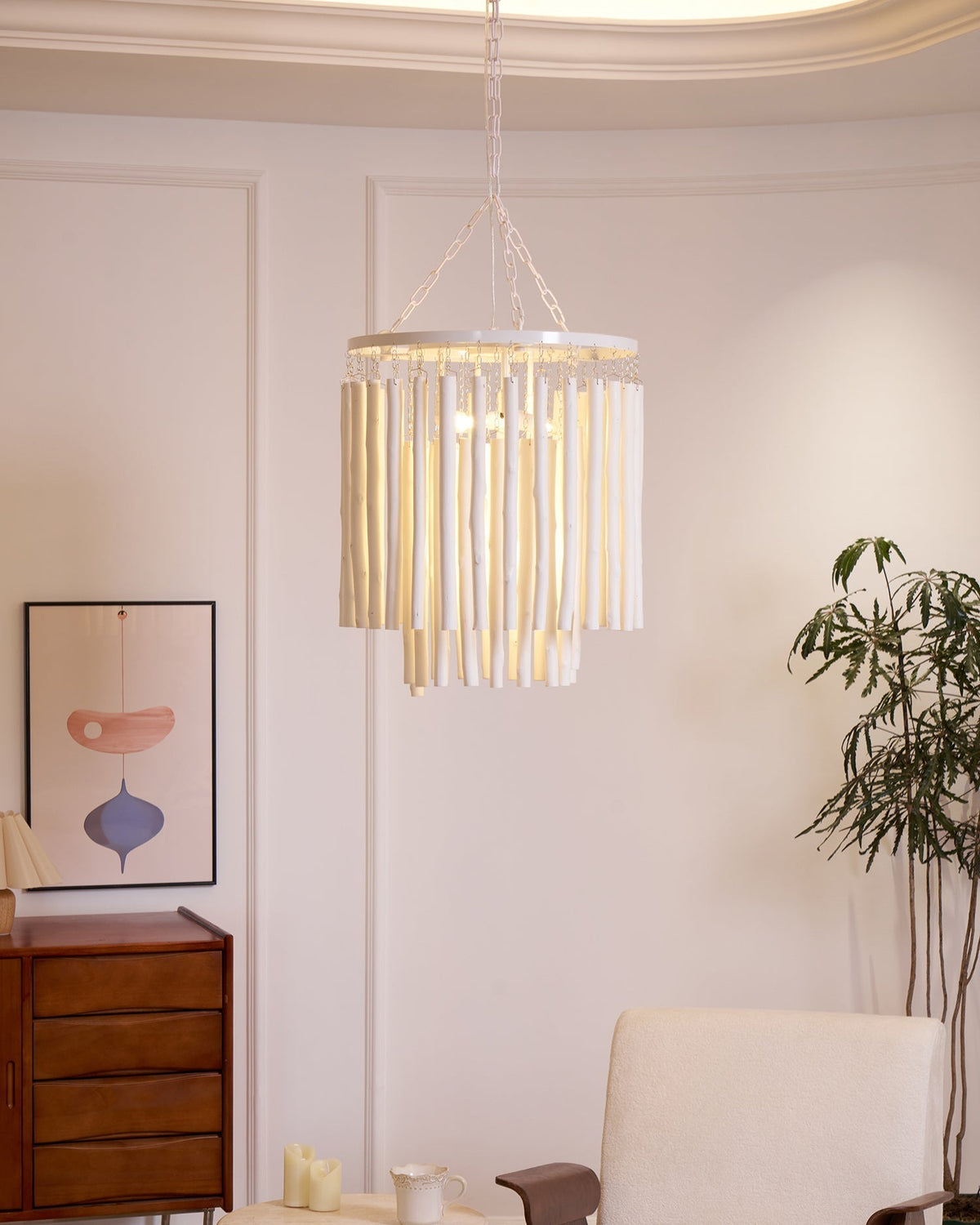 Talaria Lustre en Bois Luxe Postmoderne