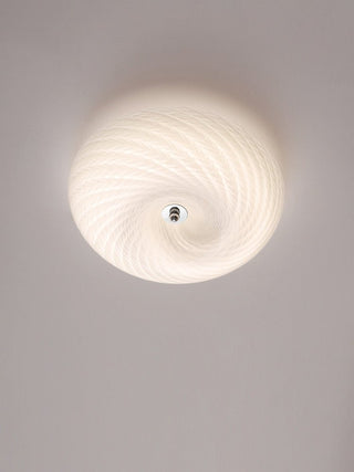 Swirl Glass Flush Mount-Neutral Decor