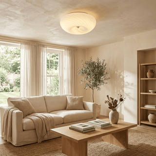 Swirl Glass Flush Mount-Neutral Decor