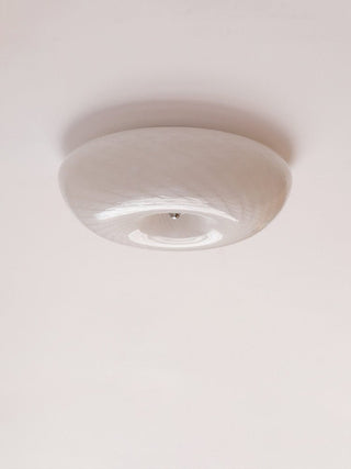 Swirl Glass Flush Mount-Neutral Decor