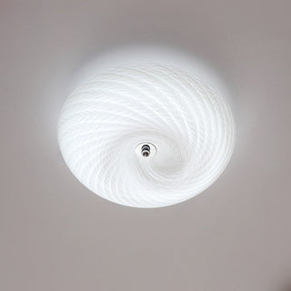 Swirl Glass Flush Mount-Neutral Decor