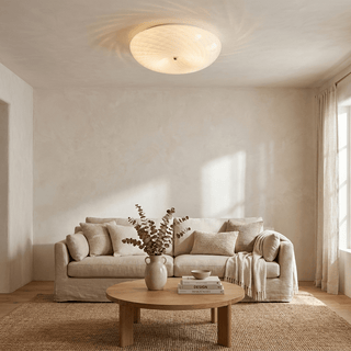 Swirl Glass Flush Mount-Neutral Decor