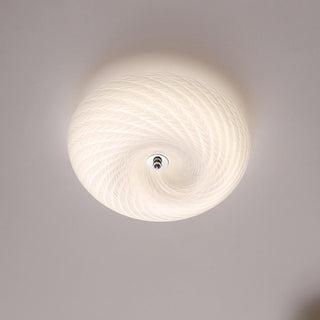 Swirl Glass Flush Mount-Neutral Decor